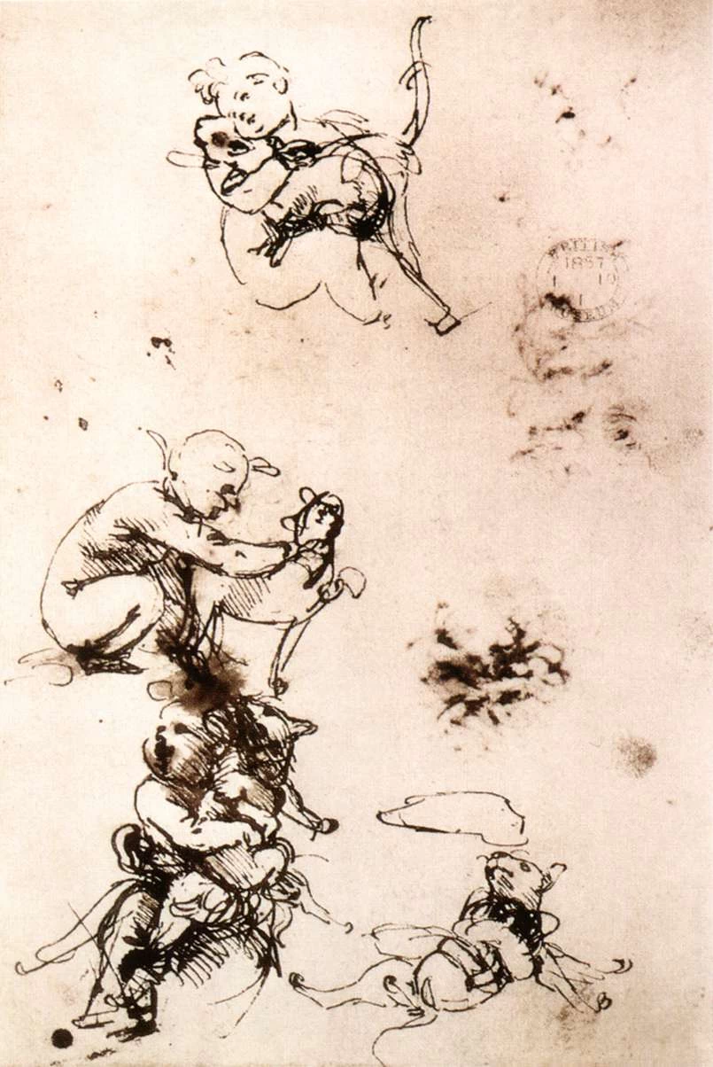 227-Studio di un bambino con un gatto